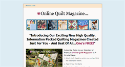 Desktop Screenshot of onlinequiltmagazine.com