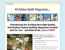 Tablet Screenshot of onlinequiltmagazine.com